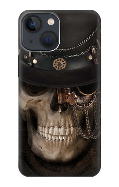 W3852 Steampunk Skull Funda Carcasa Case y Caso Del Tirón Funda para iPhone 13 mini