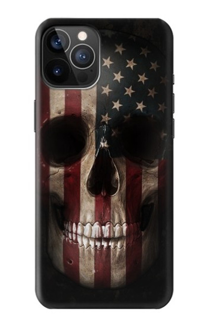W3850 American Flag Skull Funda Carcasa Case y Caso Del Tirón Funda para iPhone 12, iPhone 12 Pro