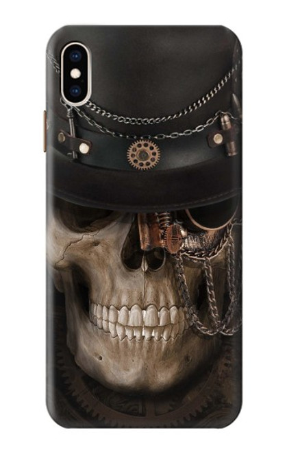 W3852 Steampunk Skull Funda Carcasa Case y Caso Del Tirón Funda para iPhone XS Max