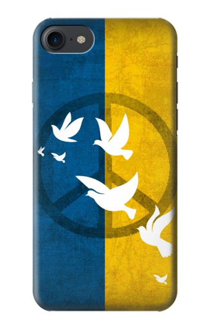 W3857 Peace Dove Ukraine Flag Funda Carcasa Case y Caso Del Tirón Funda para iPhone 7, iPhone 8, iPhone SE (2020) (2022)