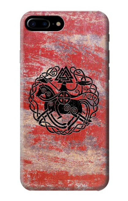 W3831 Viking Norse Ancient Symbol Funda Carcasa Case y Caso Del Tirón Funda para iPhone 7 Plus, iPhone 8 Plus