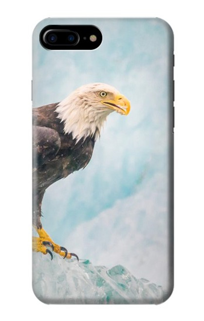 W3843 Bald Eagle On Ice Funda Carcasa Case y Caso Del Tirón Funda para iPhone 7 Plus, iPhone 8 Plus