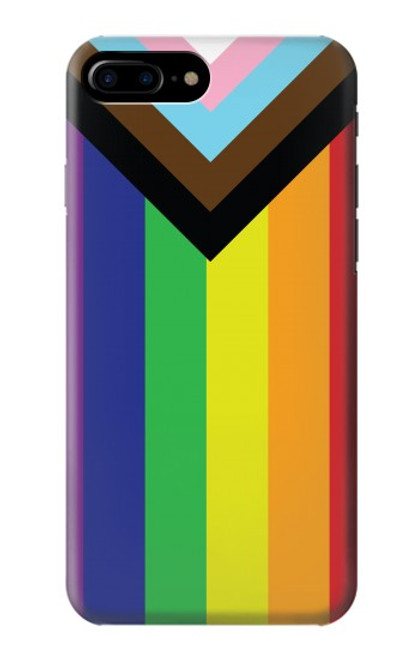 W3846 Pride Flag LGBT Funda Carcasa Case y Caso Del Tirón Funda para iPhone 7 Plus, iPhone 8 Plus