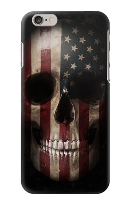 W3850 American Flag Skull Funda Carcasa Case y Caso Del Tirón Funda para iPhone 6 6S