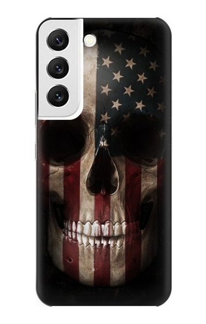 W3850 American Flag Skull Funda Carcasa Case y Caso Del Tirón Funda para Samsung Galaxy S22