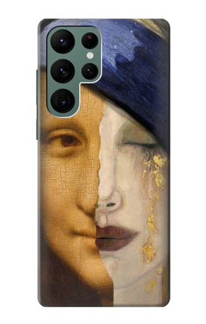 W3853 Mona Lisa Gustav Klimt Vermeer Funda Carcasa Case y Caso Del Tirón Funda para Samsung Galaxy S22 Ultra