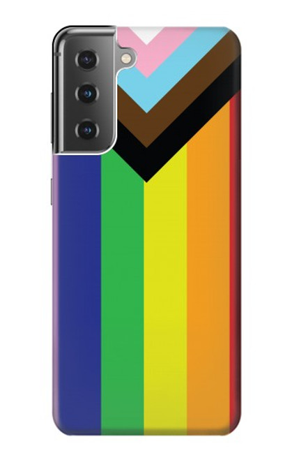 W3846 Pride Flag LGBT Funda Carcasa Case y Caso Del Tirón Funda para Samsung Galaxy S21 Plus 5G, Galaxy S21+ 5G
