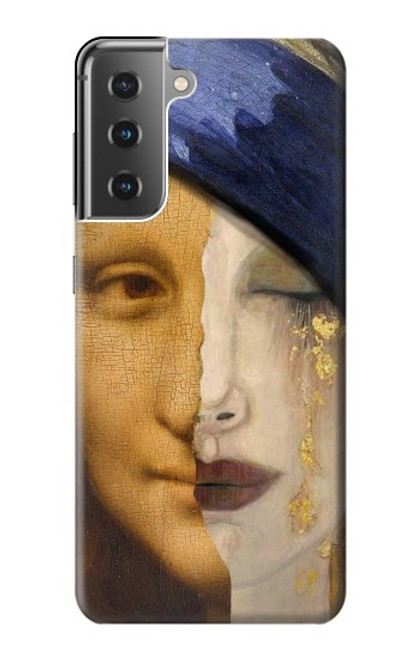 W3853 Mona Lisa Gustav Klimt Vermeer Funda Carcasa Case y Caso Del Tirón Funda para Samsung Galaxy S21 Plus 5G, Galaxy S21+ 5G