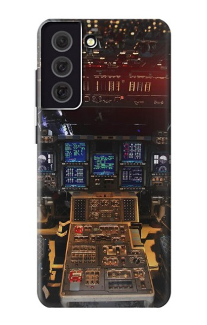 W3836 Airplane Cockpit Funda Carcasa Case y Caso Del Tirón Funda para Samsung Galaxy S21 FE 5G