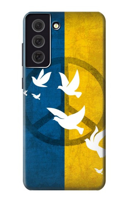 W3857 Peace Dove Ukraine Flag Funda Carcasa Case y Caso Del Tirón Funda para Samsung Galaxy S21 FE 5G