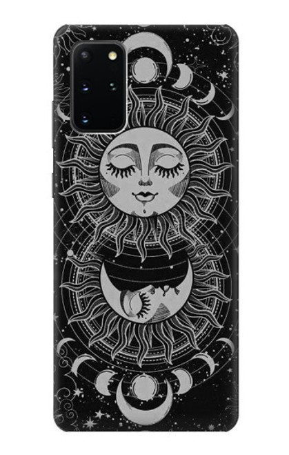 W3854 Mystical Sun Face Crescent Moon Funda Carcasa Case y Caso Del Tirón Funda para Samsung Galaxy S20 Plus, Galaxy S20+