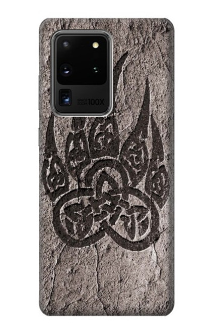 W3832 Viking Norse Bear Paw Berserkers Rock Funda Carcasa Case y Caso Del Tirón Funda para Samsung Galaxy S20 Ultra