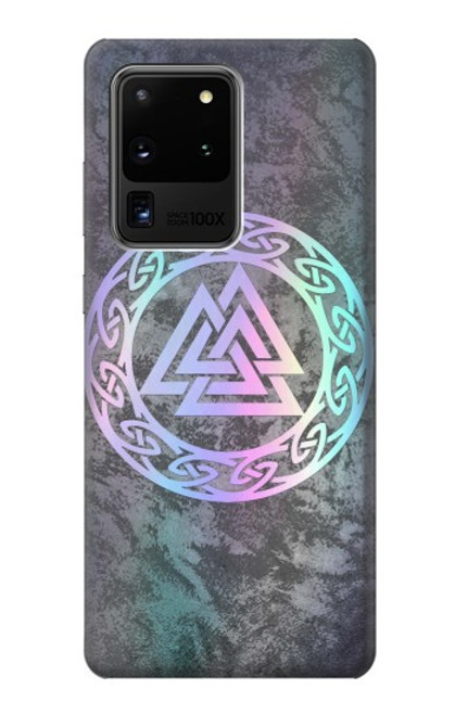 W3833 Valknut Odin Wotans Knot Hrungnir Heart Funda Carcasa Case y Caso Del Tirón Funda para Samsung Galaxy S20 Ultra