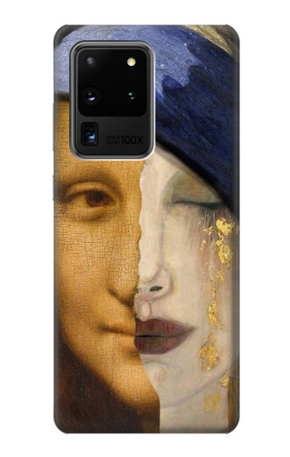 W3853 Mona Lisa Gustav Klimt Vermeer Funda Carcasa Case y Caso Del Tirón Funda para Samsung Galaxy S20 Ultra