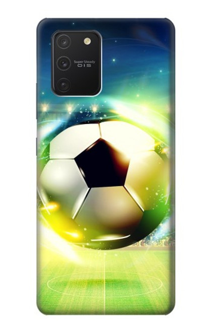 W3844 Glowing Football Soccer Ball Funda Carcasa Case y Caso Del Tirón Funda para Samsung Galaxy S10 Lite