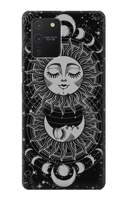 W3854 Mystical Sun Face Crescent Moon Funda Carcasa Case y Caso Del Tirón Funda para Samsung Galaxy S10 Lite