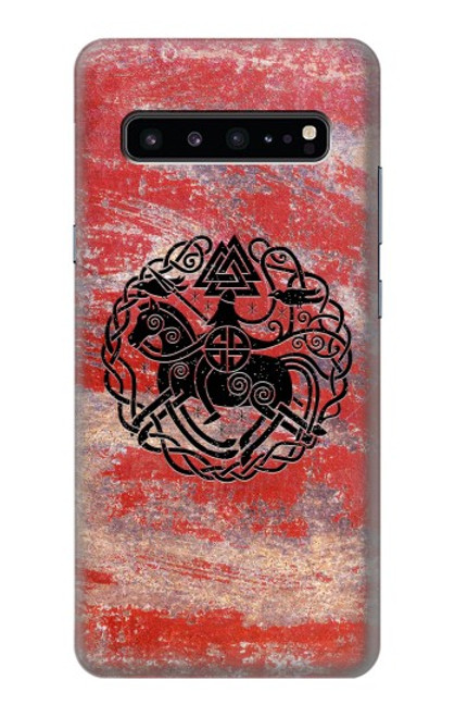 W3831 Viking Norse Ancient Symbol Funda Carcasa Case y Caso Del Tirón Funda para Samsung Galaxy S10 5G