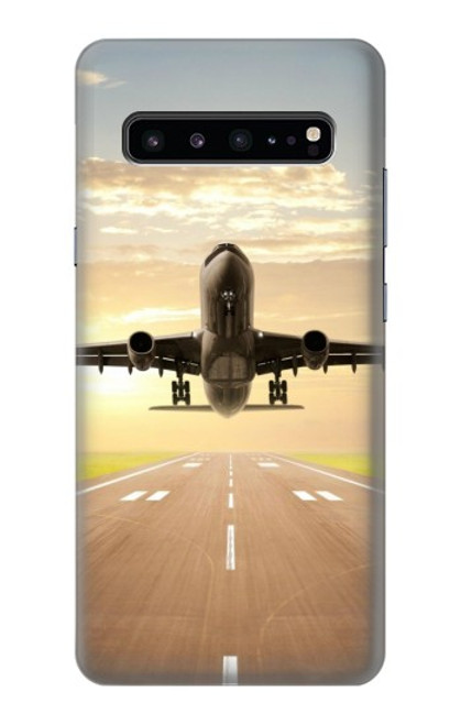 W3837 Airplane Take off Sunrise Funda Carcasa Case y Caso Del Tirón Funda para Samsung Galaxy S10 5G