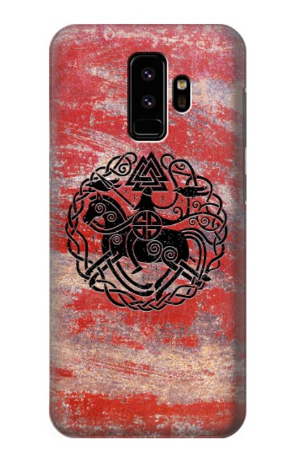 W3831 Viking Norse Ancient Symbol Funda Carcasa Case y Caso Del Tirón Funda para Samsung Galaxy S9