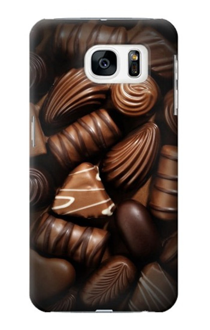 W3840 Dark Chocolate Milk Chocolate Lovers Funda Carcasa Case y Caso Del Tirón Funda para Samsung Galaxy S7