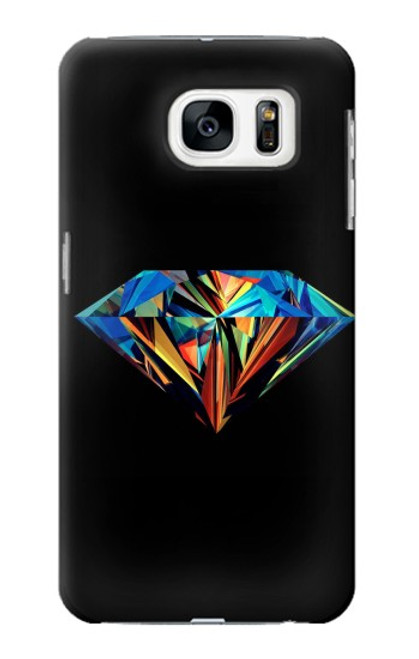 W3842 Abstract Colorful Diamond Funda Carcasa Case y Caso Del Tirón Funda para Samsung Galaxy S7