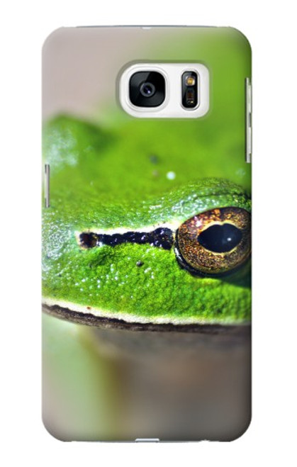 W3845 Green frog Funda Carcasa Case y Caso Del Tirón Funda para Samsung Galaxy S7
