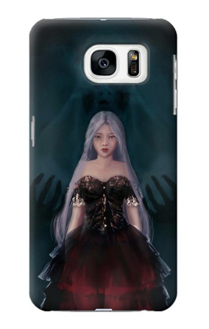 W3847 Lilith Devil Bride Gothic Girl Skull Grim Reaper Funda Carcasa Case y Caso Del Tirón Funda para Samsung Galaxy S7
