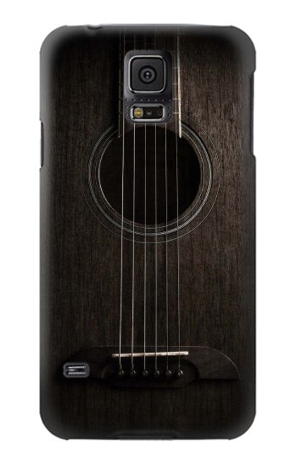 W3834 Old Woods Black Guitar Funda Carcasa Case y Caso Del Tirón Funda para Samsung Galaxy S5