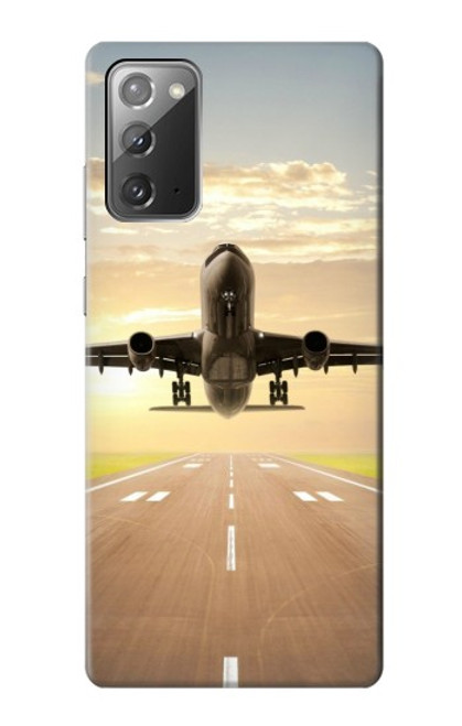 W3837 Airplane Take off Sunrise Funda Carcasa Case y Caso Del Tirón Funda para Samsung Galaxy Note 20