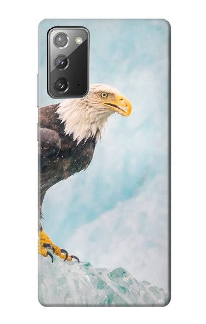 W3843 Bald Eagle On Ice Funda Carcasa Case y Caso Del Tirón Funda para Samsung Galaxy Note 20