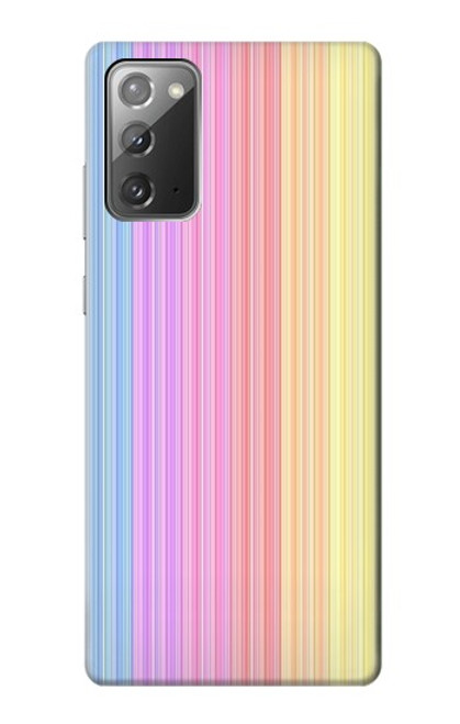 W3849 Colorful Vertical Colors Funda Carcasa Case y Caso Del Tirón Funda para Samsung Galaxy Note 20