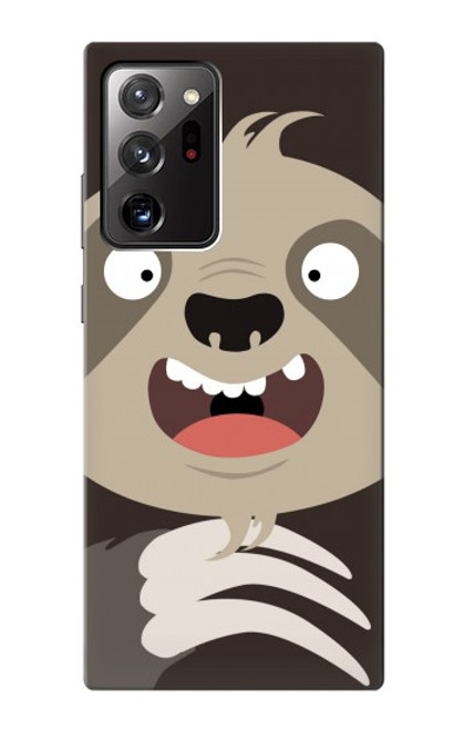 W3855 Sloth Face Cartoon Funda Carcasa Case y Caso Del Tirón Funda para Samsung Galaxy Note 20 Ultra, Ultra 5G