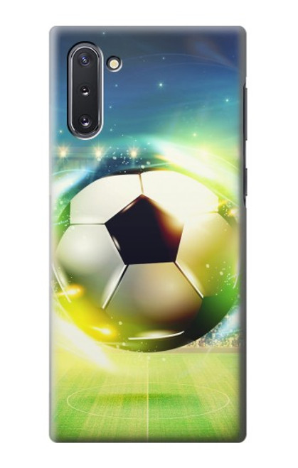 W3844 Glowing Football Soccer Ball Funda Carcasa Case y Caso Del Tirón Funda para Samsung Galaxy Note 10