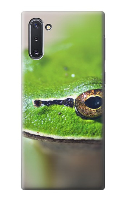 W3845 Green frog Funda Carcasa Case y Caso Del Tirón Funda para Samsung Galaxy Note 10