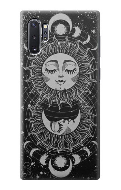W3854 Mystical Sun Face Crescent Moon Funda Carcasa Case y Caso Del Tirón Funda para Samsung Galaxy Note 10 Plus