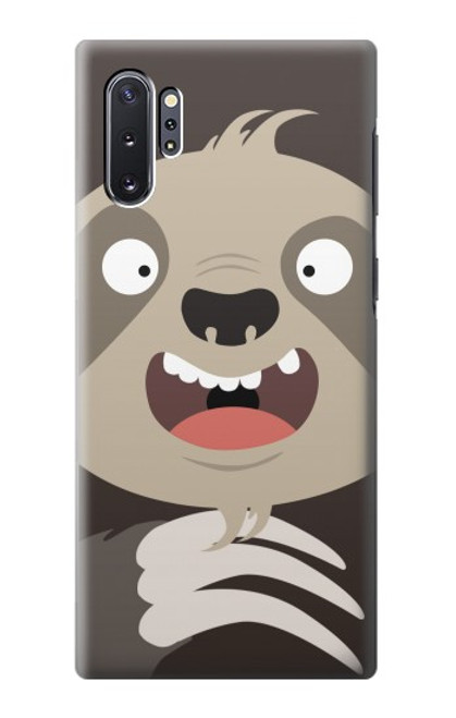 W3855 Sloth Face Cartoon Funda Carcasa Case y Caso Del Tirón Funda para Samsung Galaxy Note 10 Plus