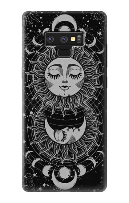W3854 Mystical Sun Face Crescent Moon Funda Carcasa Case y Caso Del Tirón Funda para Note 9 Samsung Galaxy Note9