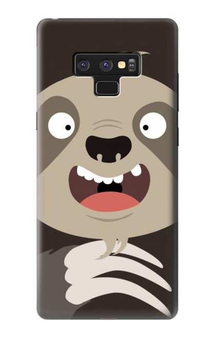 W3855 Sloth Face Cartoon Funda Carcasa Case y Caso Del Tirón Funda para Note 9 Samsung Galaxy Note9