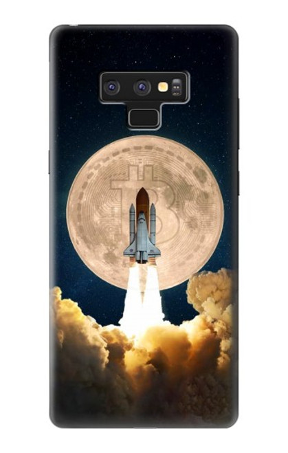 W3859 Bitcoin to the Moon Funda Carcasa Case y Caso Del Tirón Funda para Note 9 Samsung Galaxy Note9