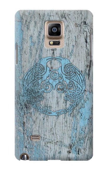 W3829 Huginn And Muninn Twin Ravens Norse Funda Carcasa Case y Caso Del Tirón Funda para Samsung Galaxy Note 4