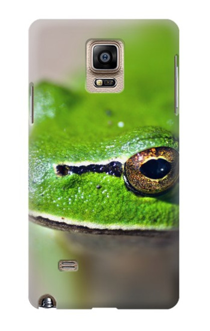 W3845 Green frog Funda Carcasa Case y Caso Del Tirón Funda para Samsung Galaxy Note 4