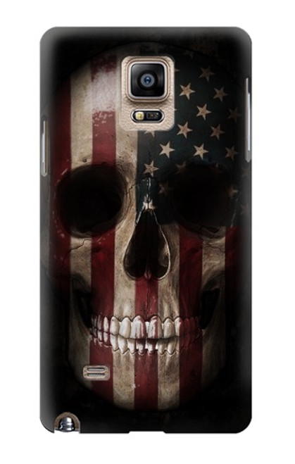 W3850 American Flag Skull Funda Carcasa Case y Caso Del Tirón Funda para Samsung Galaxy Note 4