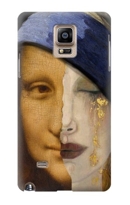 W3853 Mona Lisa Gustav Klimt Vermeer Funda Carcasa Case y Caso Del Tirón Funda para Samsung Galaxy Note 4