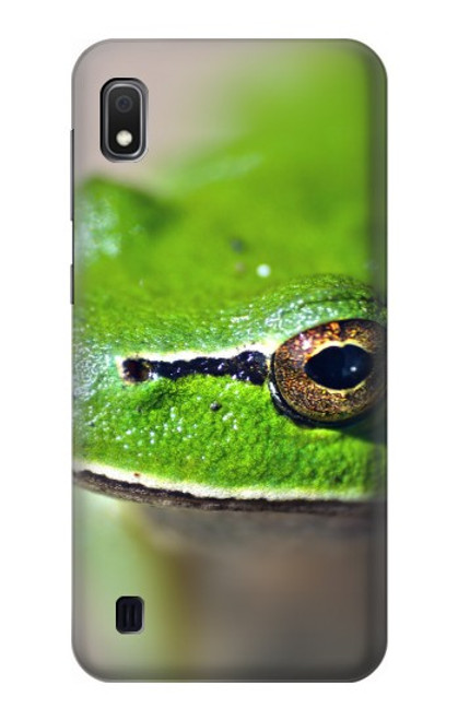 W3845 Green frog Funda Carcasa Case y Caso Del Tirón Funda para Samsung Galaxy A10