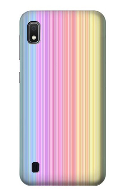 W3849 Colorful Vertical Colors Funda Carcasa Case y Caso Del Tirón Funda para Samsung Galaxy A10
