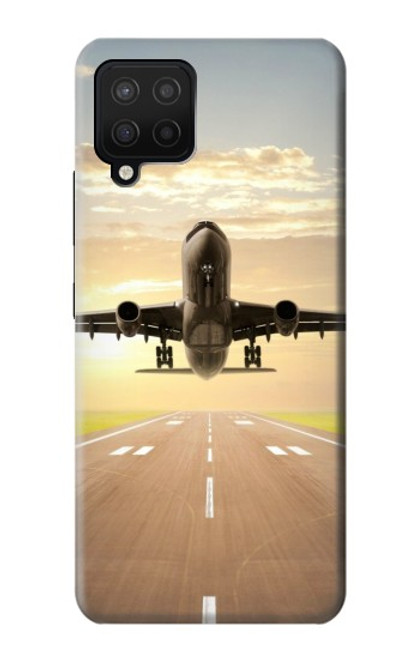 W3837 Airplane Take off Sunrise Funda Carcasa Case y Caso Del Tirón Funda para Samsung Galaxy A12