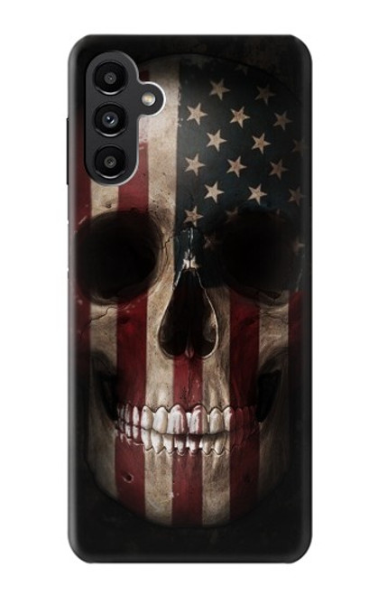 W3850 American Flag Skull Funda Carcasa Case y Caso Del Tirón Funda para Samsung Galaxy A13 5G