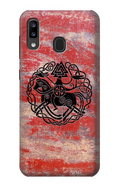 W3831 Viking Norse Ancient Symbol Funda Carcasa Case y Caso Del Tirón Funda para Samsung Galaxy A20, Galaxy A30