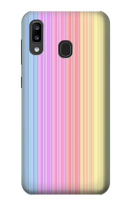 W3849 Colorful Vertical Colors Funda Carcasa Case y Caso Del Tirón Funda para Samsung Galaxy A20, Galaxy A30