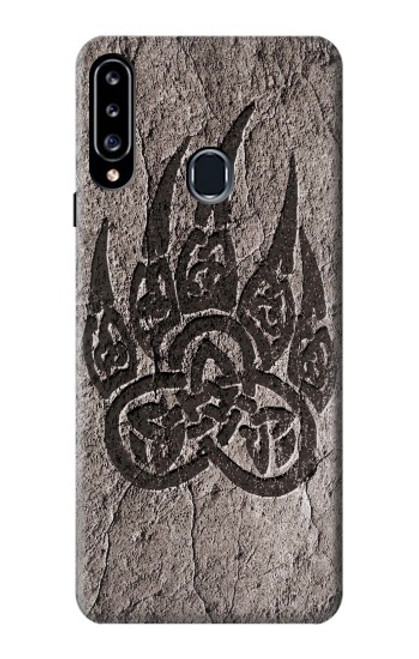 W3832 Viking Norse Bear Paw Berserkers Rock Funda Carcasa Case y Caso Del Tirón Funda para Samsung Galaxy A20s